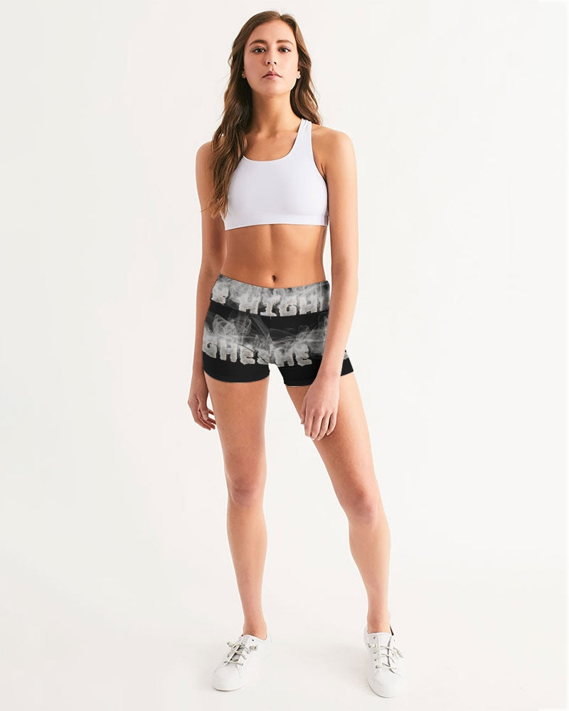smoking the highest women's mid-rise yoga shorts