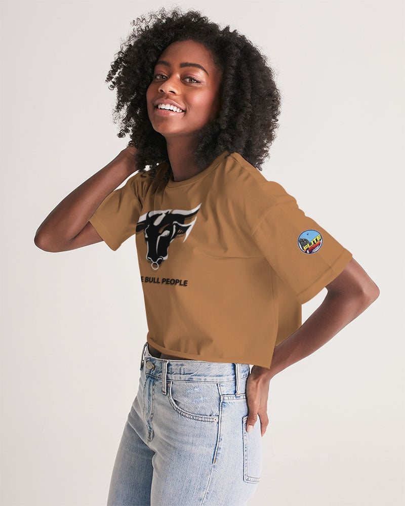 tan flite women's lounge cropped tee