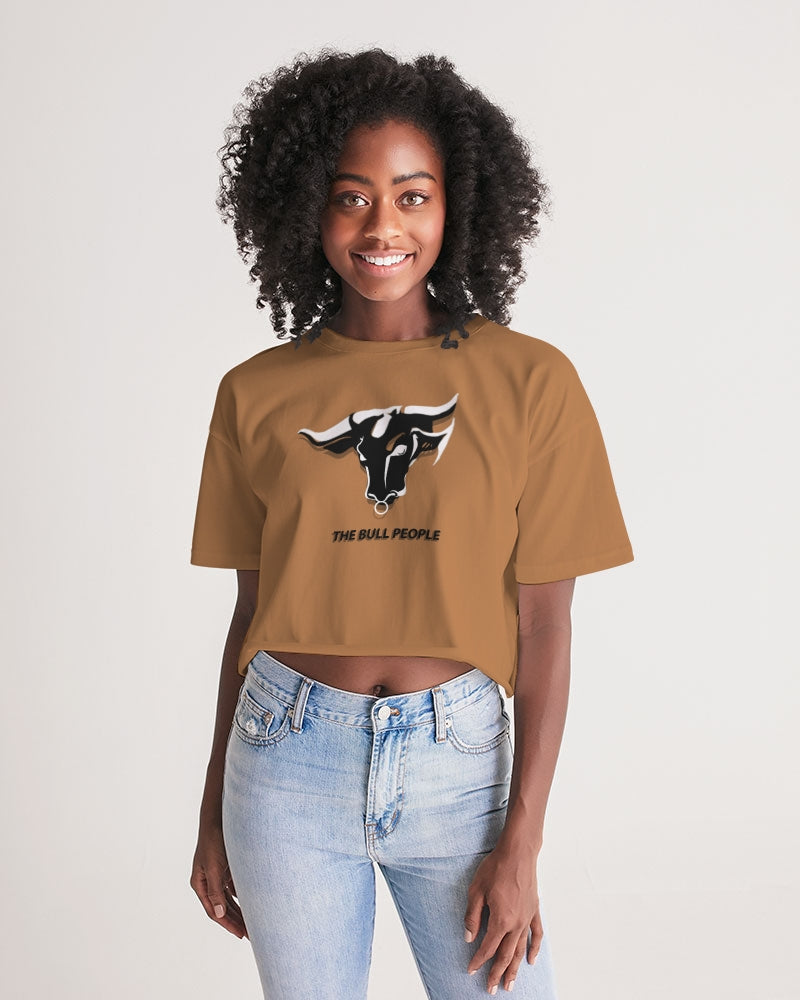 tan flite women's lounge cropped tee