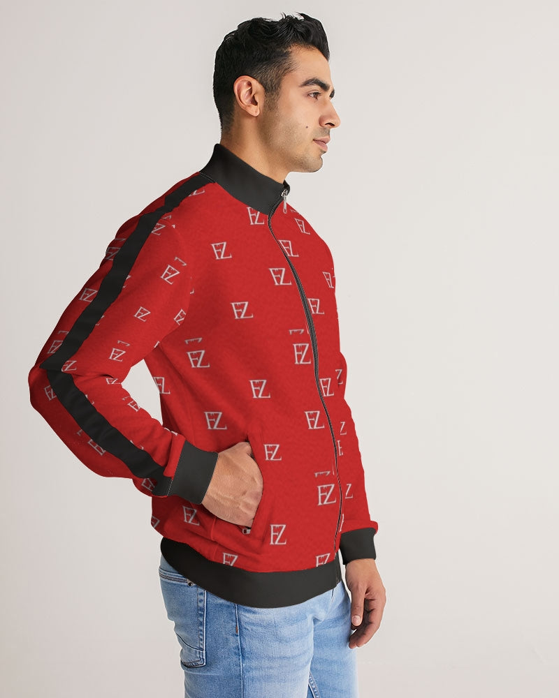 FZ ORIGINAL RED 2 Men's Stripe-Sleeve Track Jacket - FZwear
