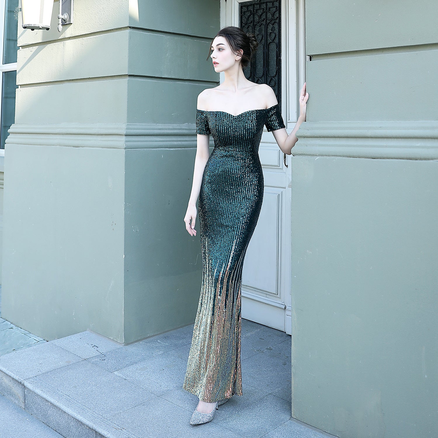 FZ Women's Sequined Fishtail Etiquette Formal Evening Dress - FZwear