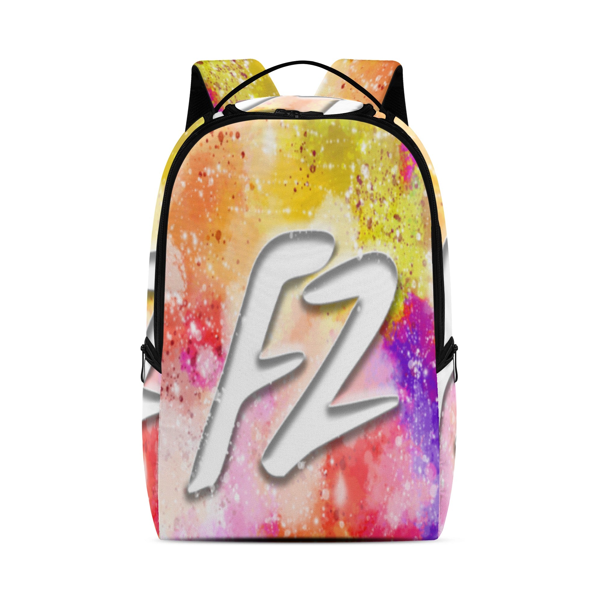 printed + embroidered new style chain backpack black / one size