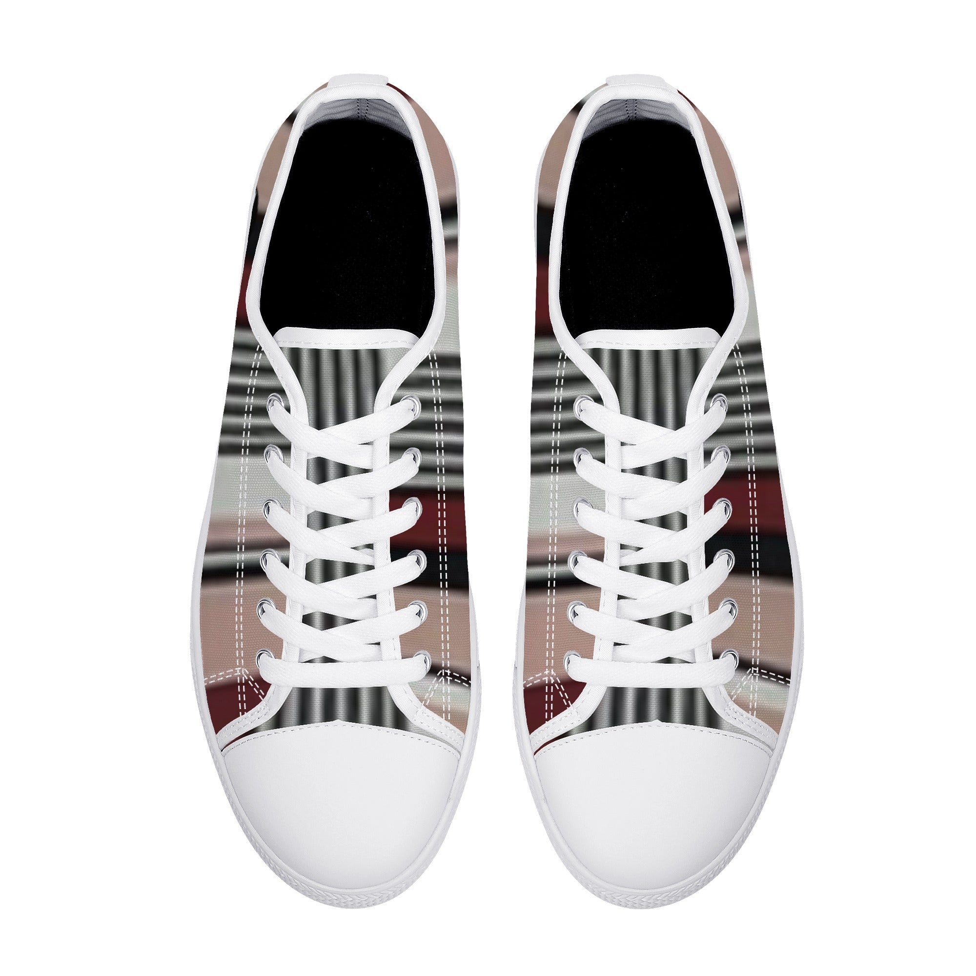 Men's Low Top Canvas Shoes With Customized Tongue - FZwear