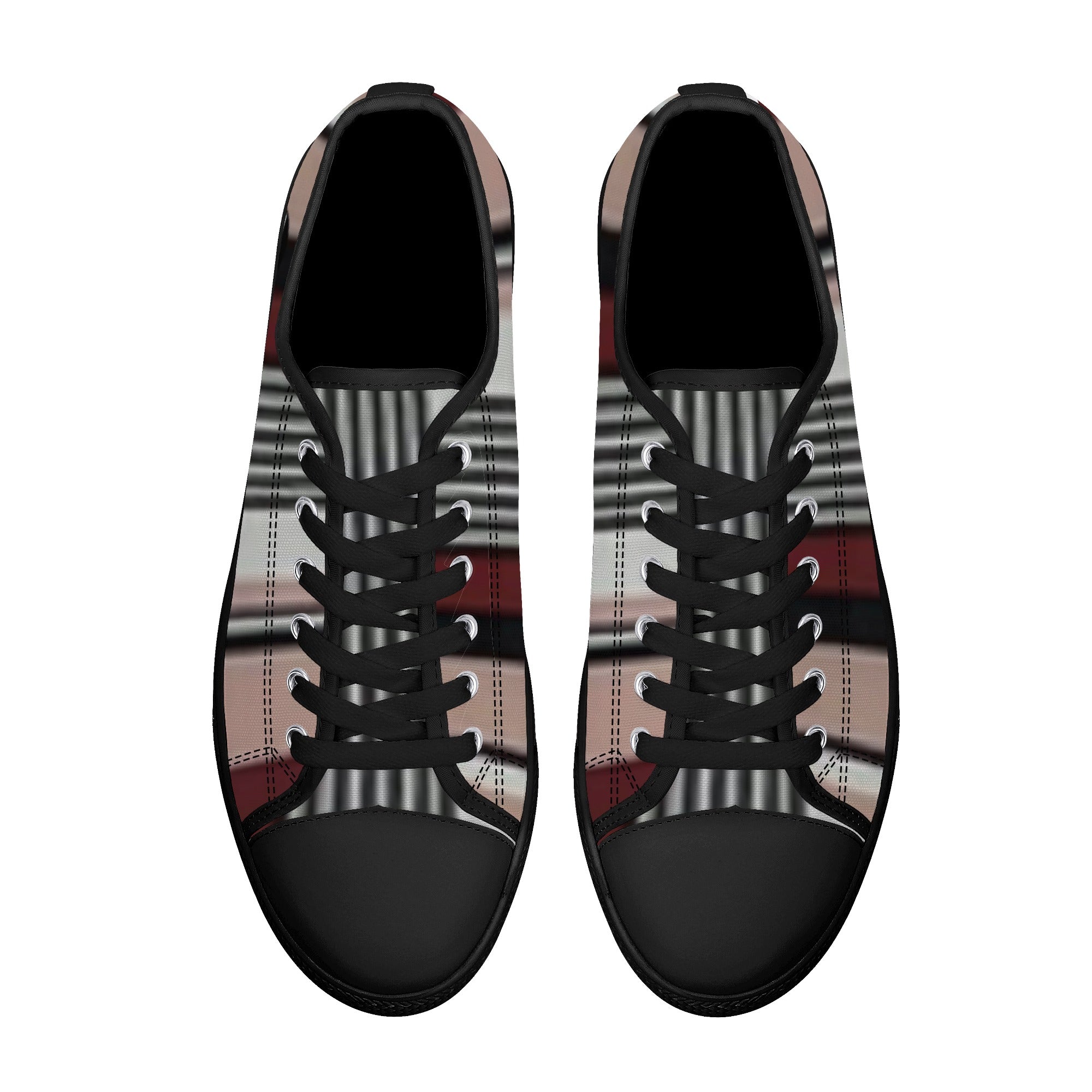 Men's Low Top Canvas Shoes With Customized Tongue - FZwear