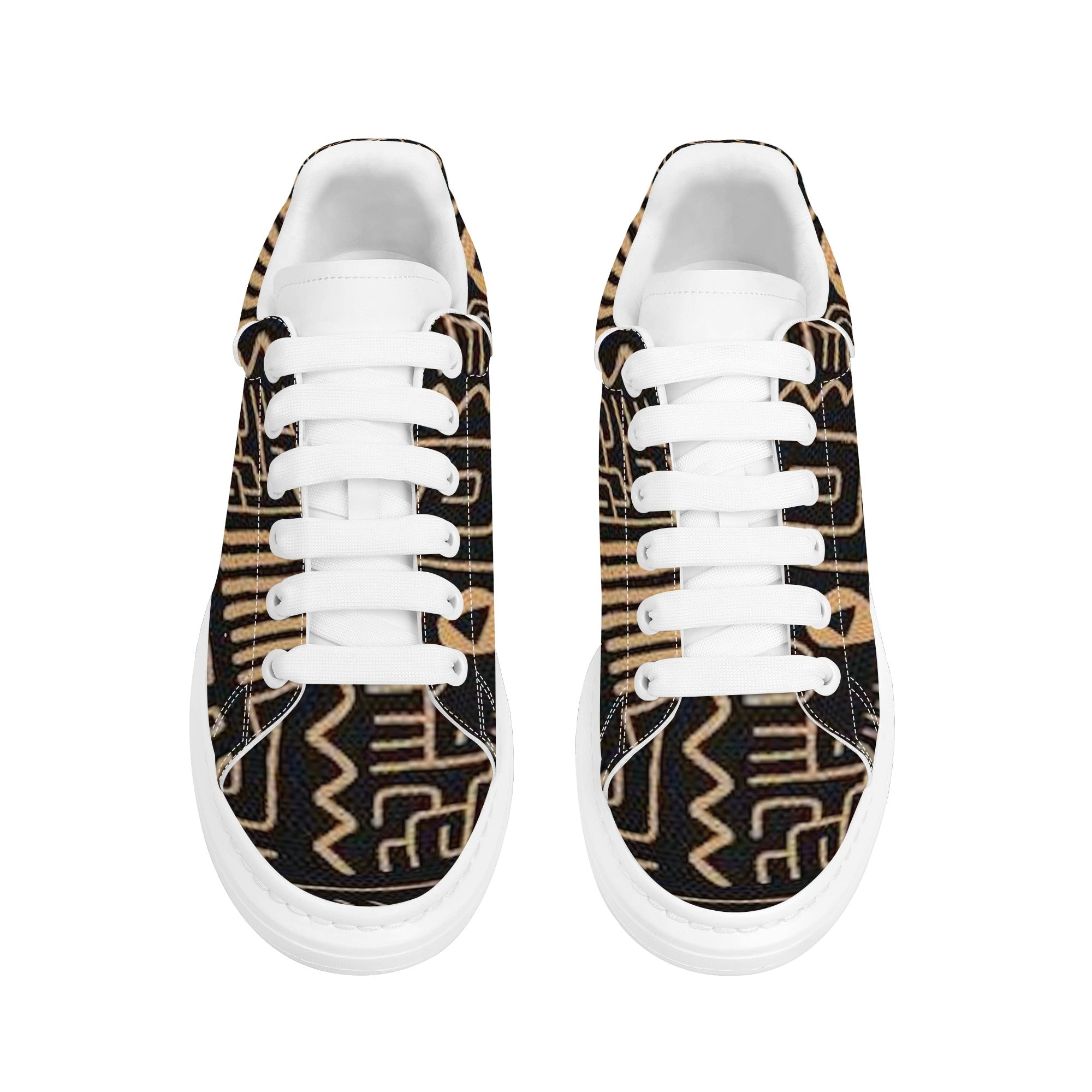 FZ Women's White Tongue Low Top Chunky Shoes - FZwear