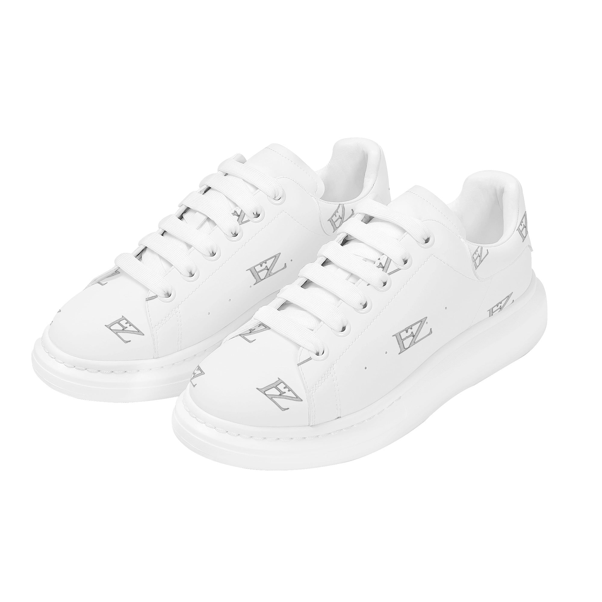 FZ Women's White Tongue Low Top Chunky Shoes - FZwear