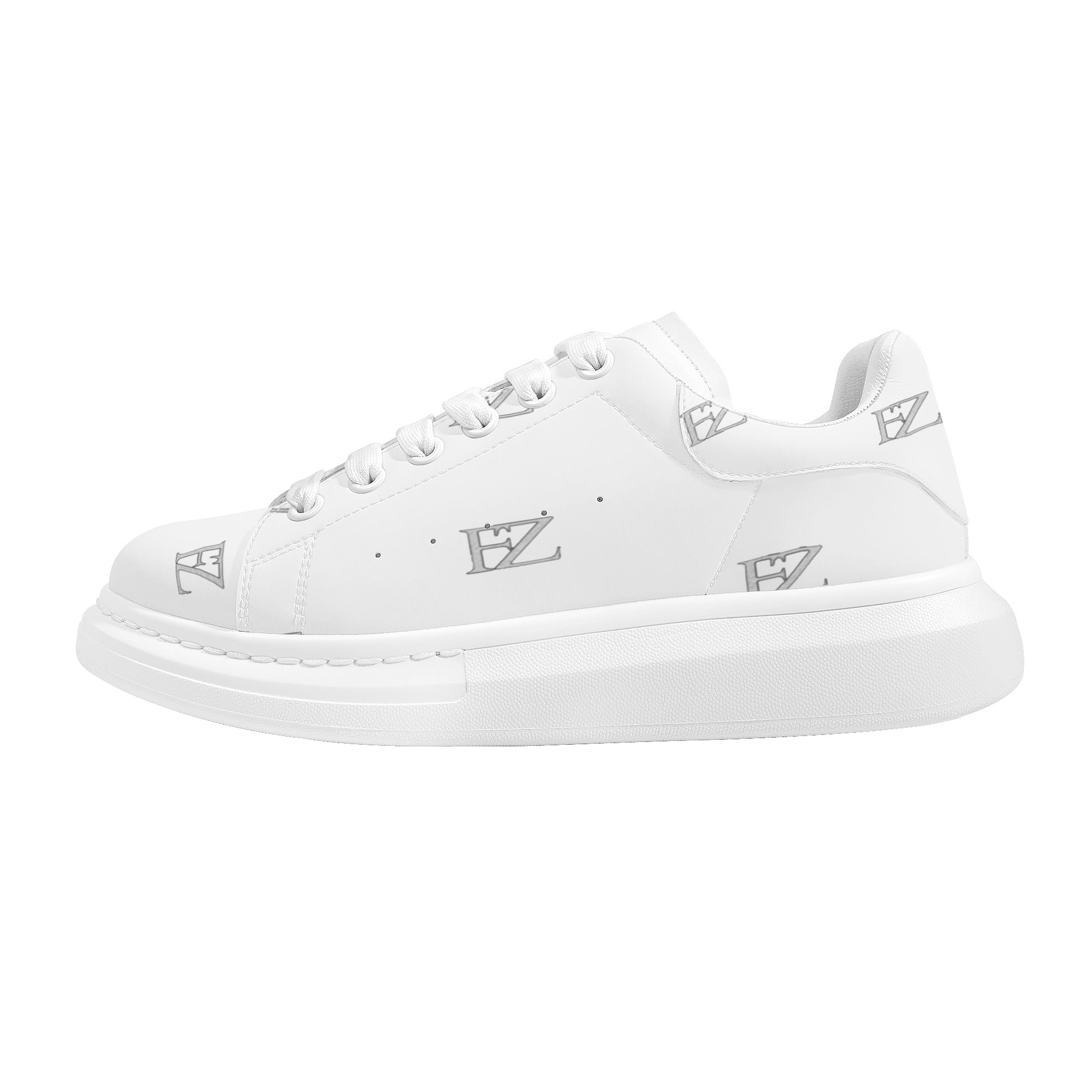 FZ Women's White Tongue Low Top Chunky Shoes - FZwear