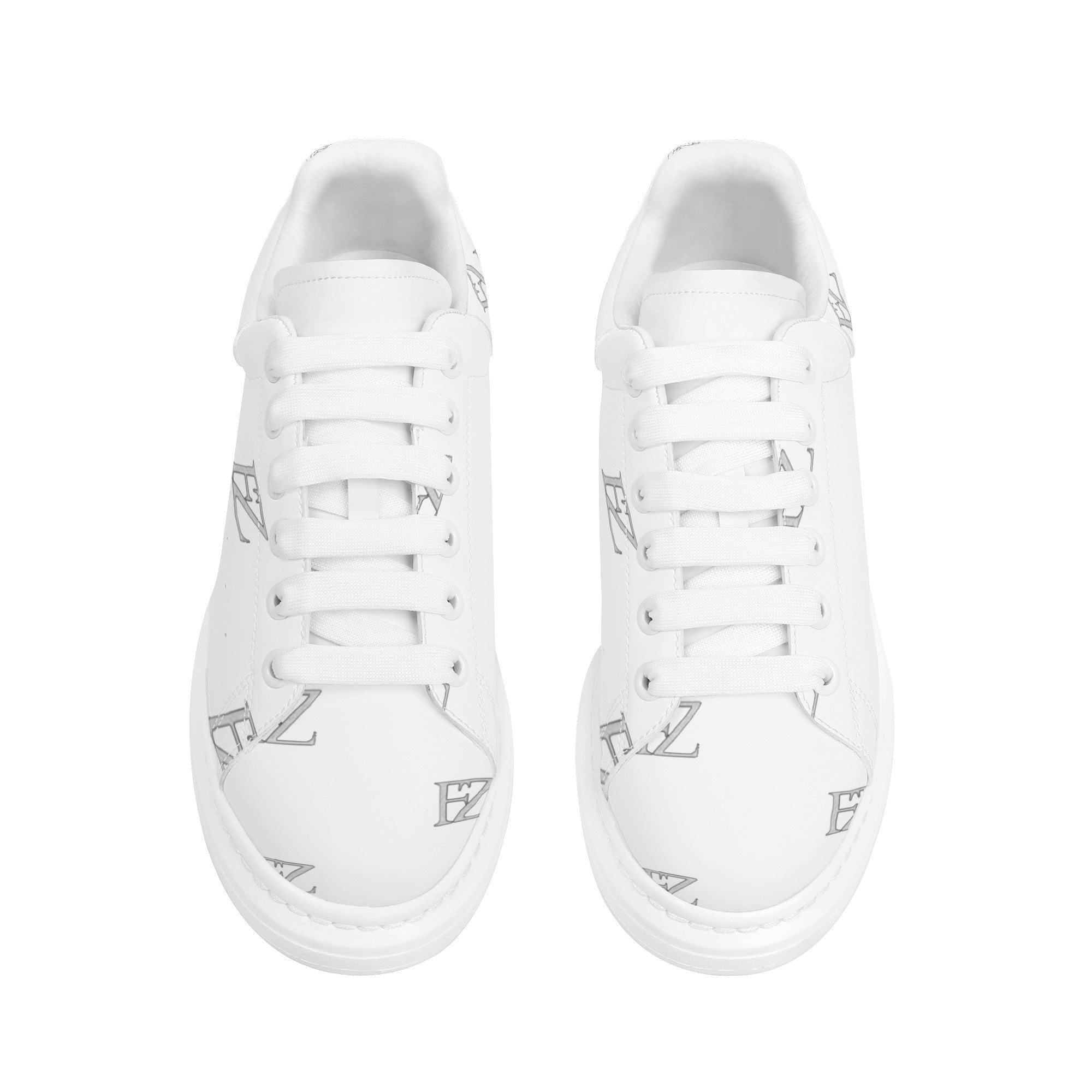 FZ Women's White Tongue Low Top Chunky Shoes - FZwear