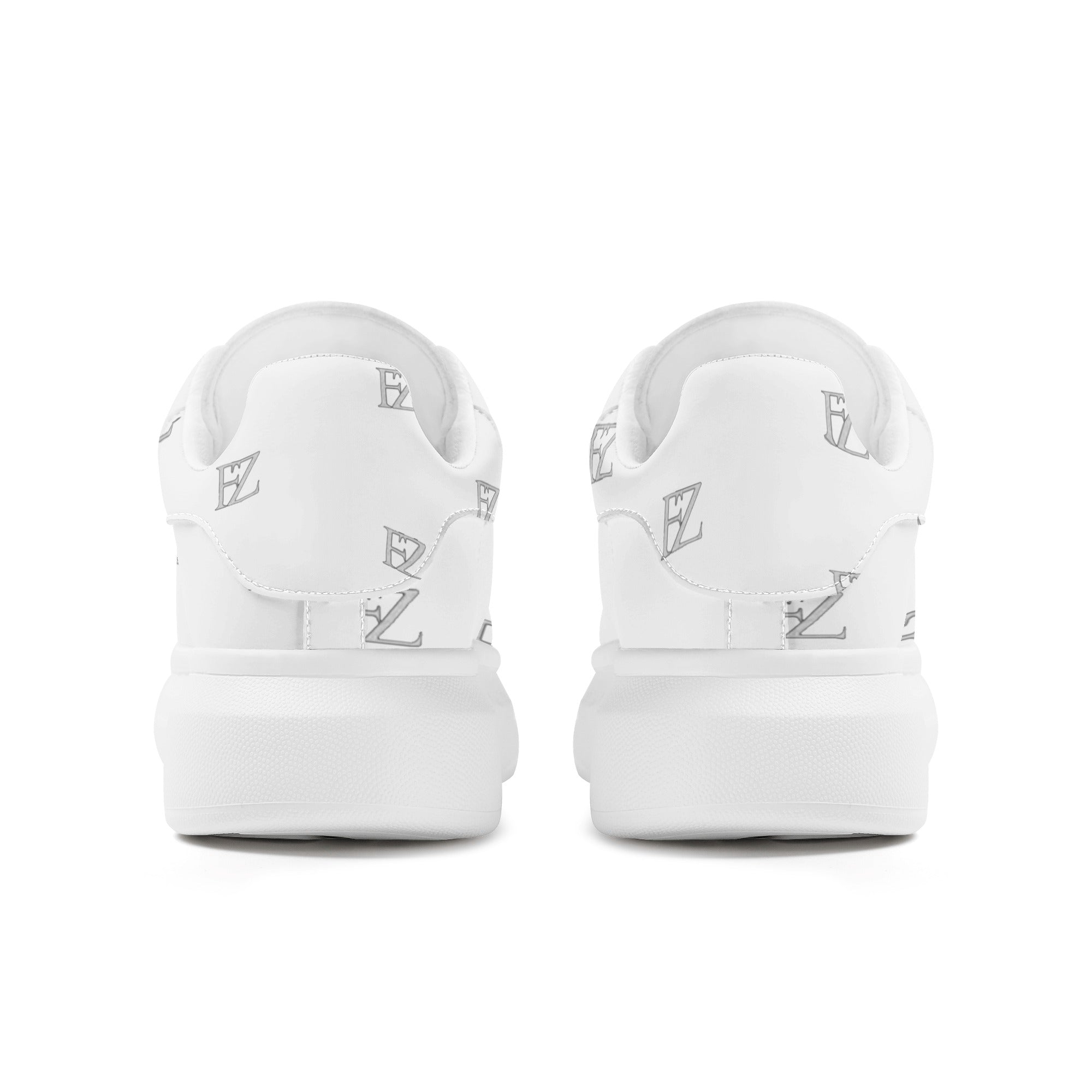 FZ Women's White Tongue Low Top Chunky Shoes - FZwear