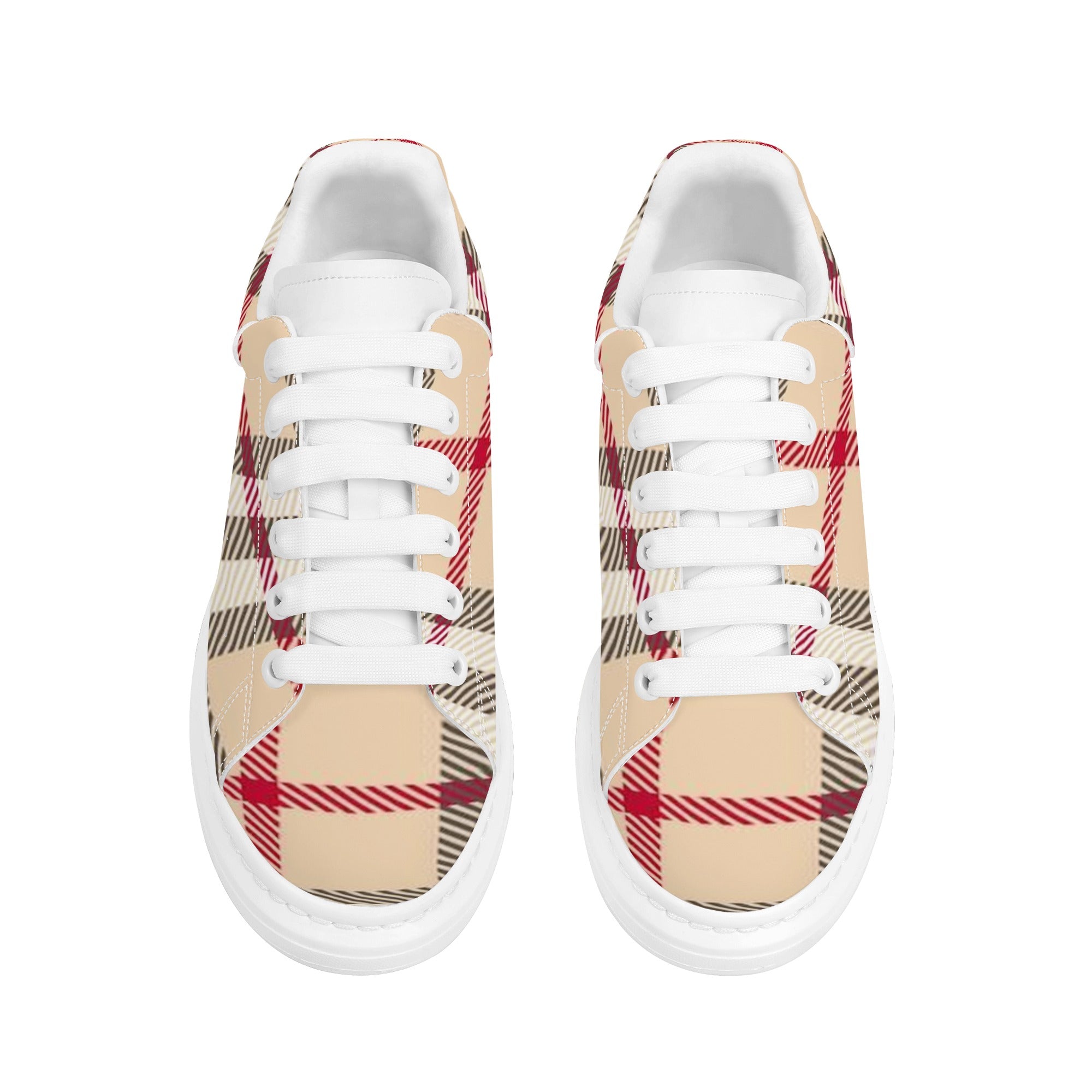 FZ Women's White Tongue Low Top Chunky Shoes - FZwear