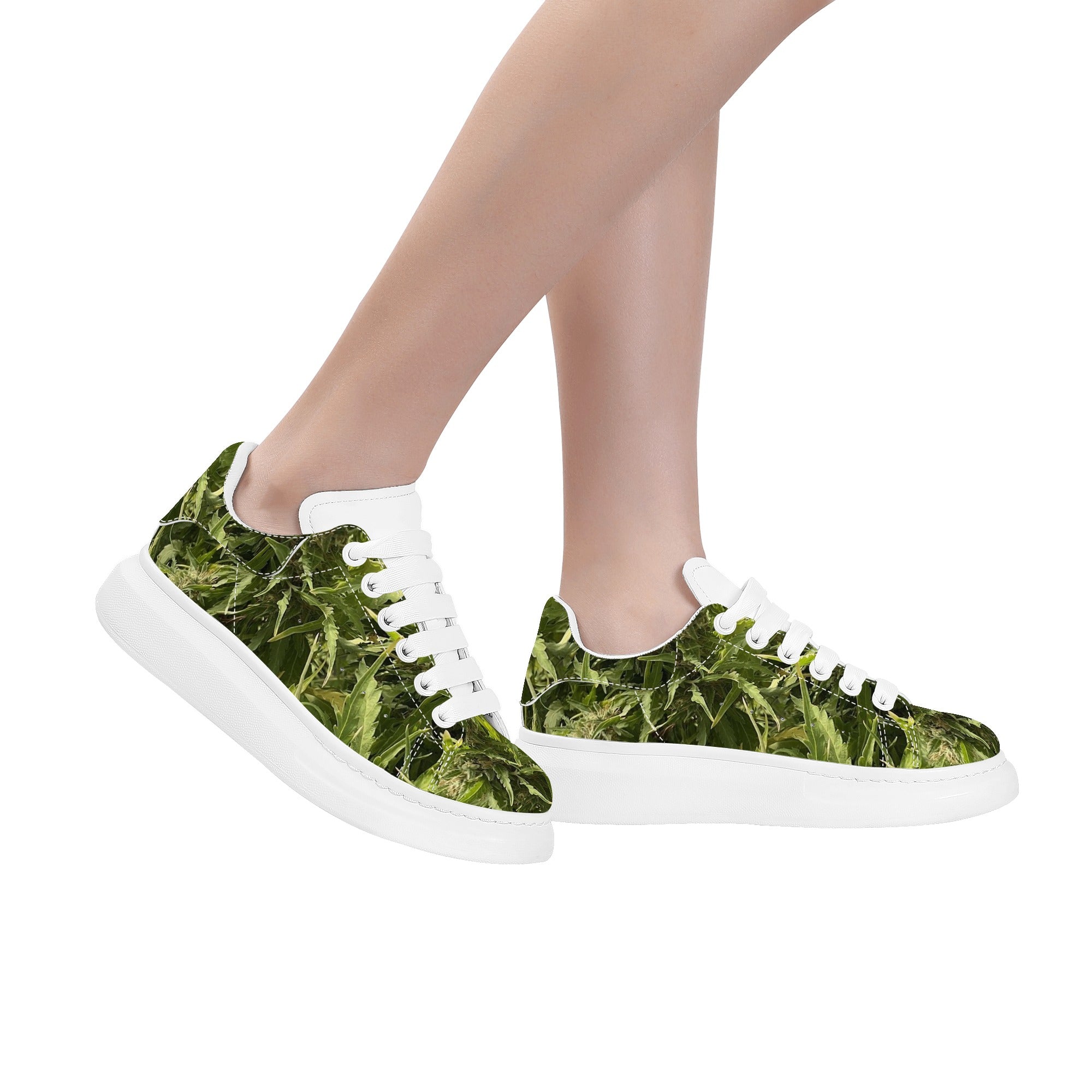 FZ Women's White Tongue Low Top Chunky Shoes - FZwear