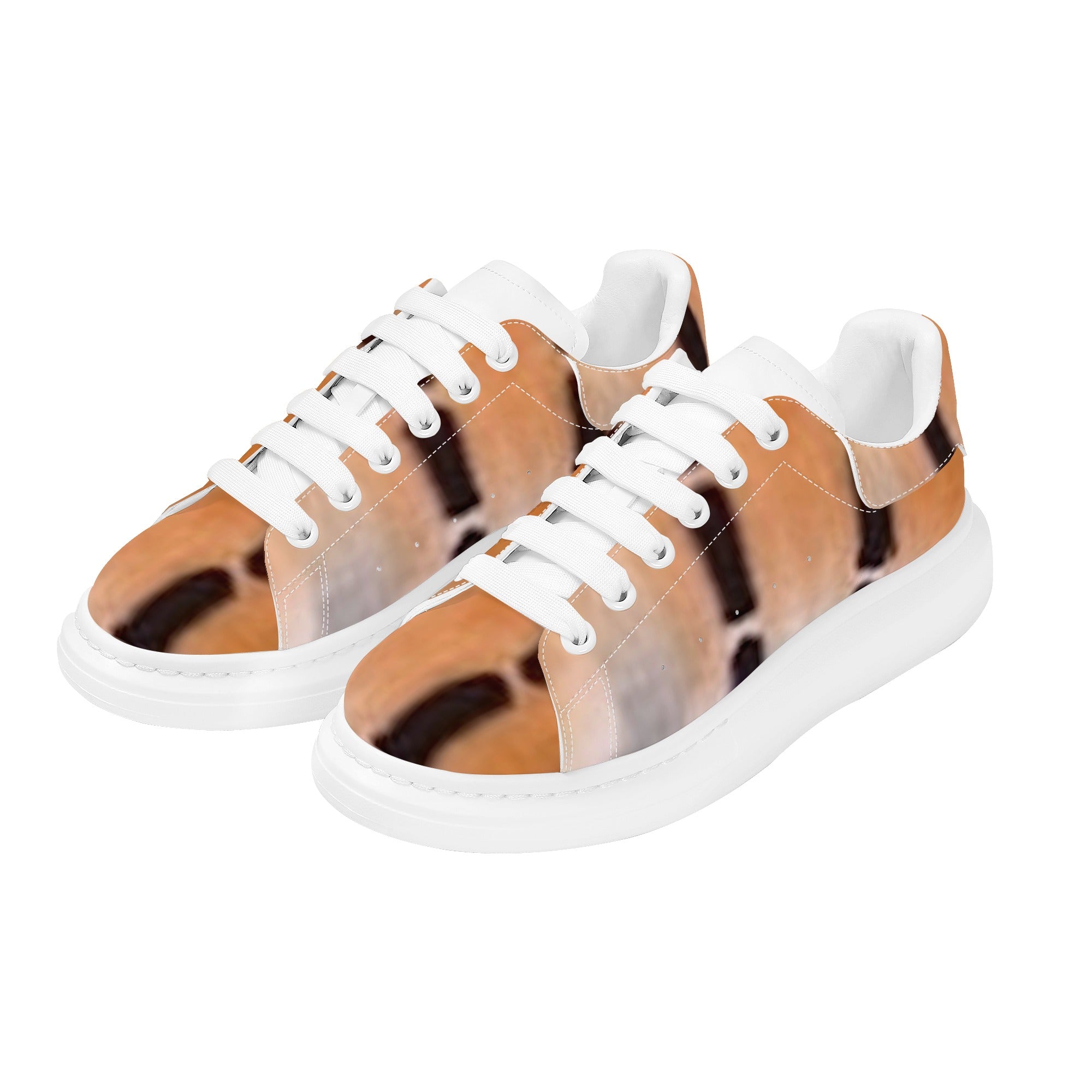 FZ Women's White Tongue Low Top Chunky Shoes - FZwear