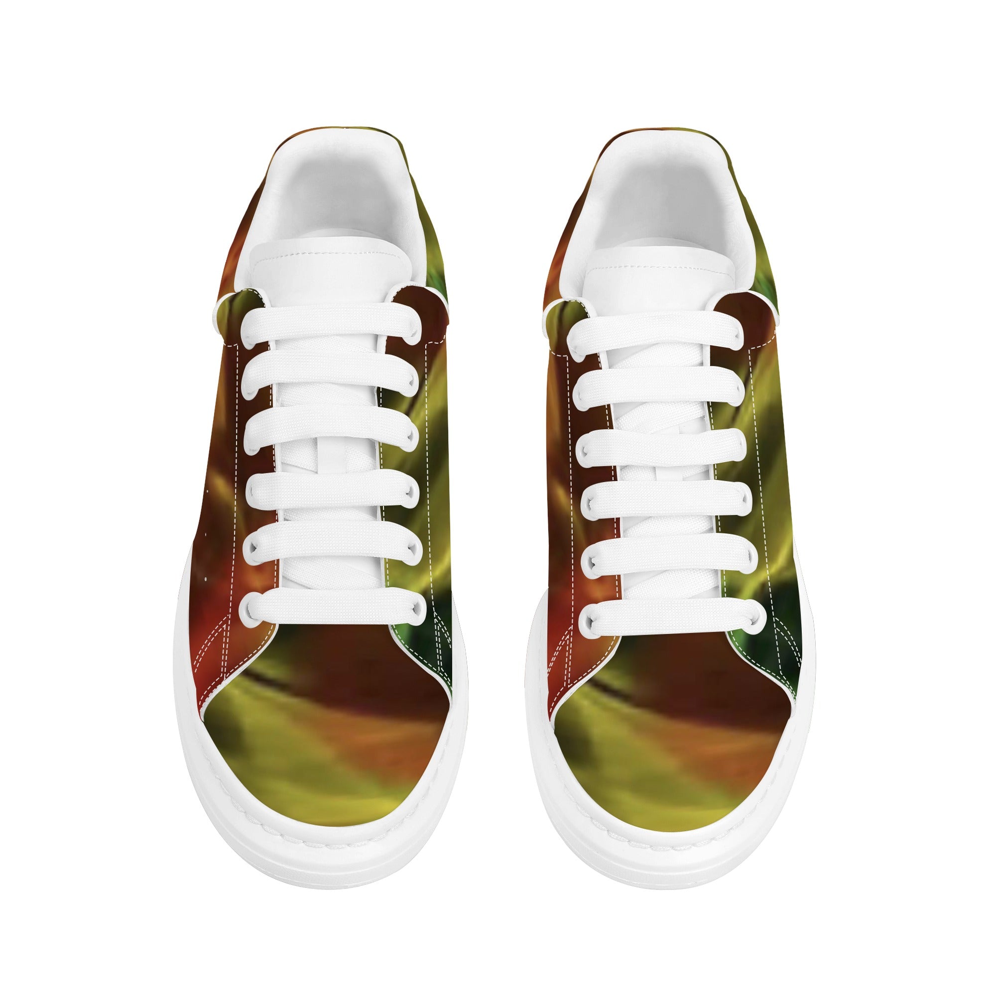 FZ Women's White Tongue Low Top Chunky Shoes - FZwear