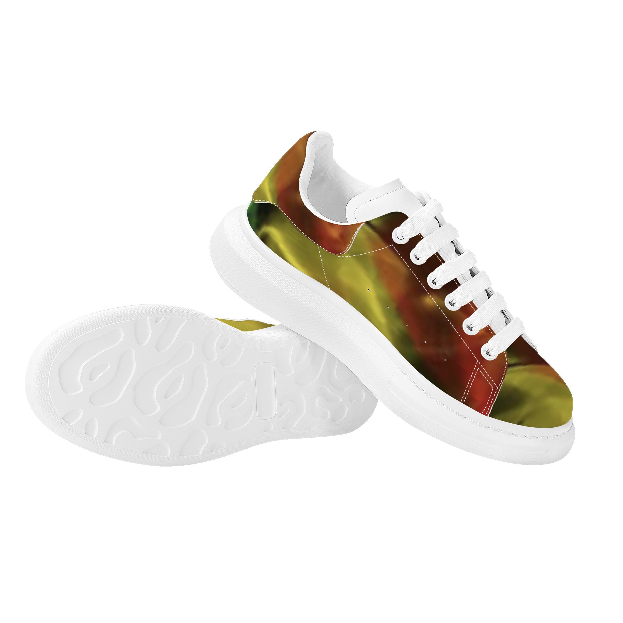 FZ Women's White Tongue Low Top Chunky Shoes - FZwear