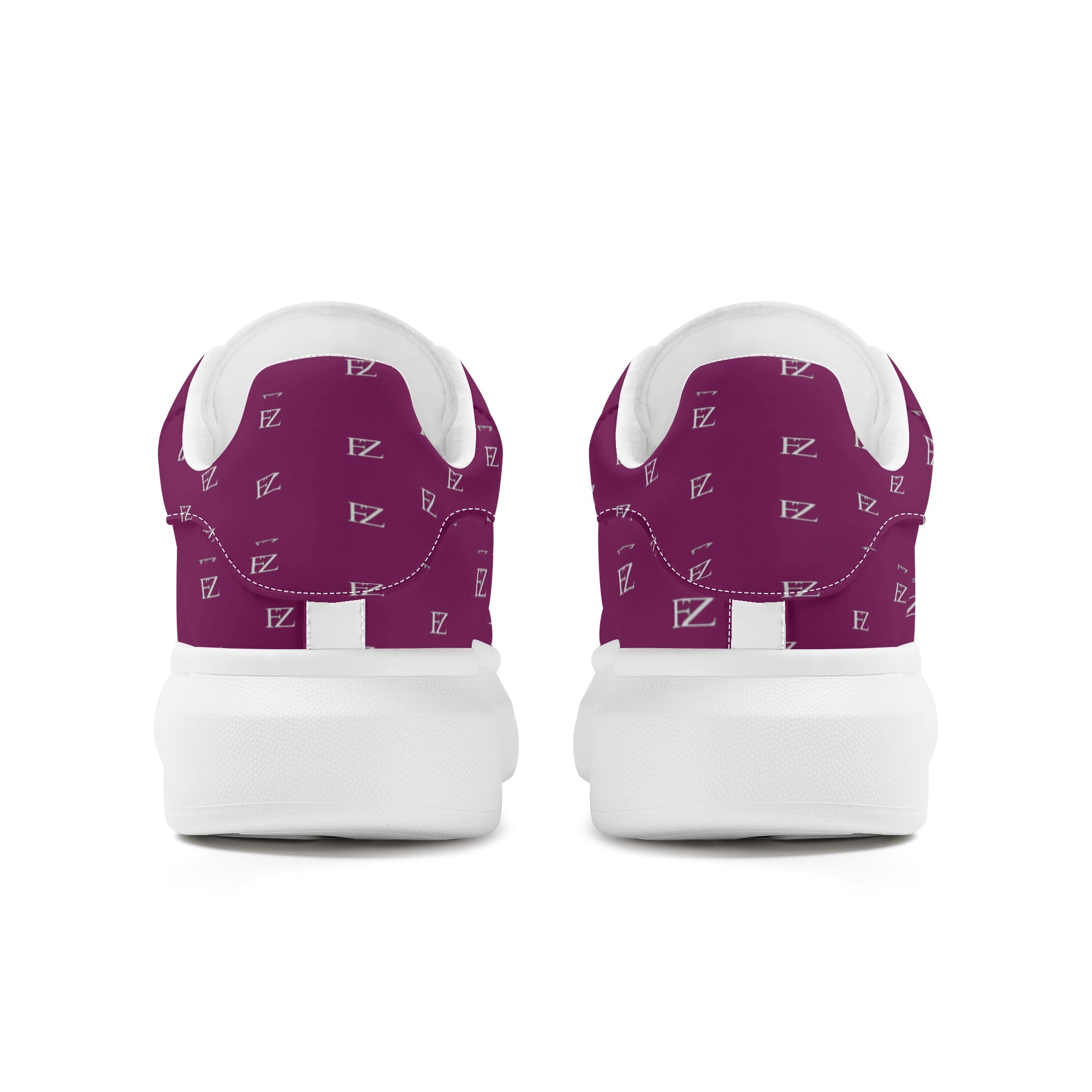 FZ Women's White Tongue Low Top Chunky Shoes - FZwear