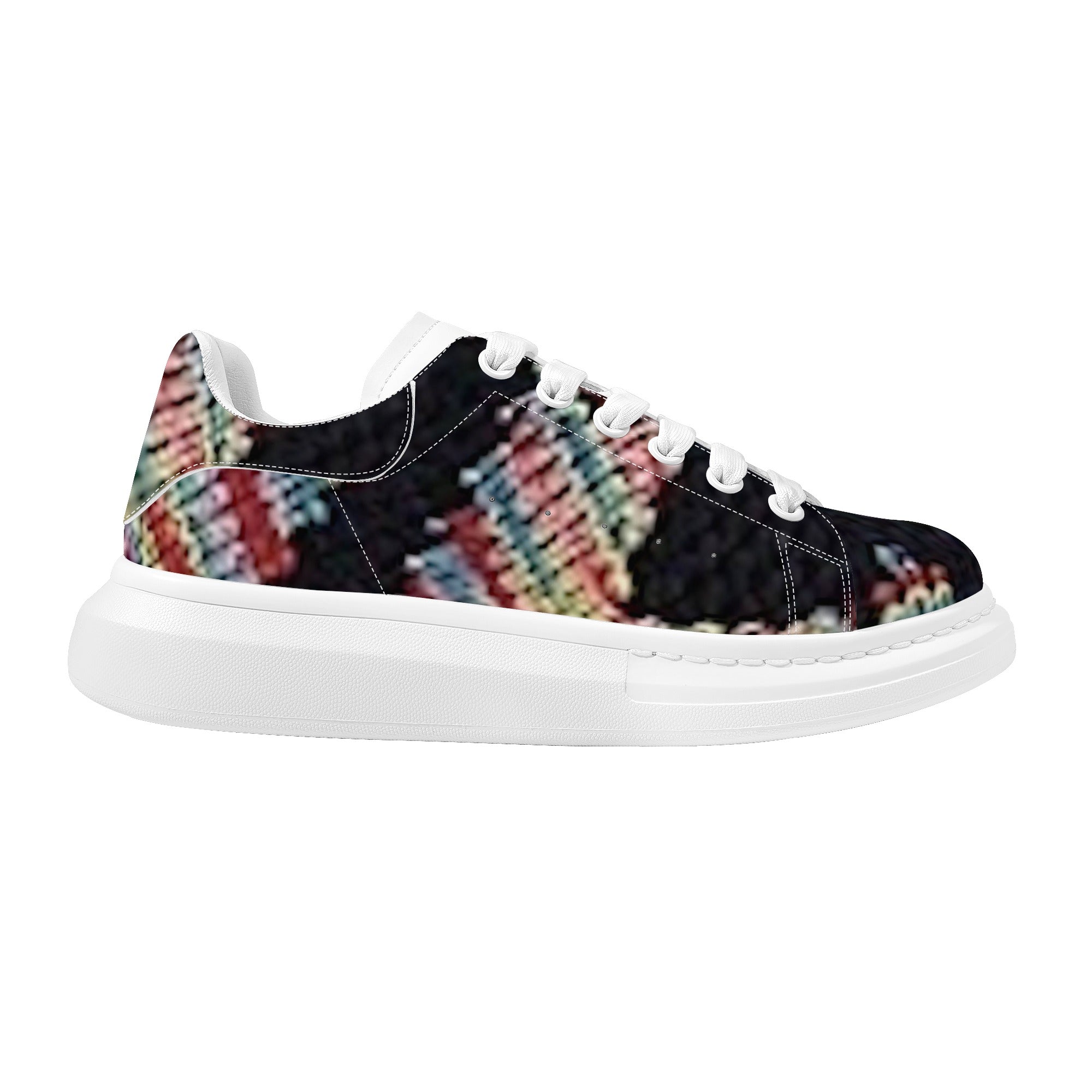 FZ Women's White Tongue Low Top Chunky Shoes - FZwear