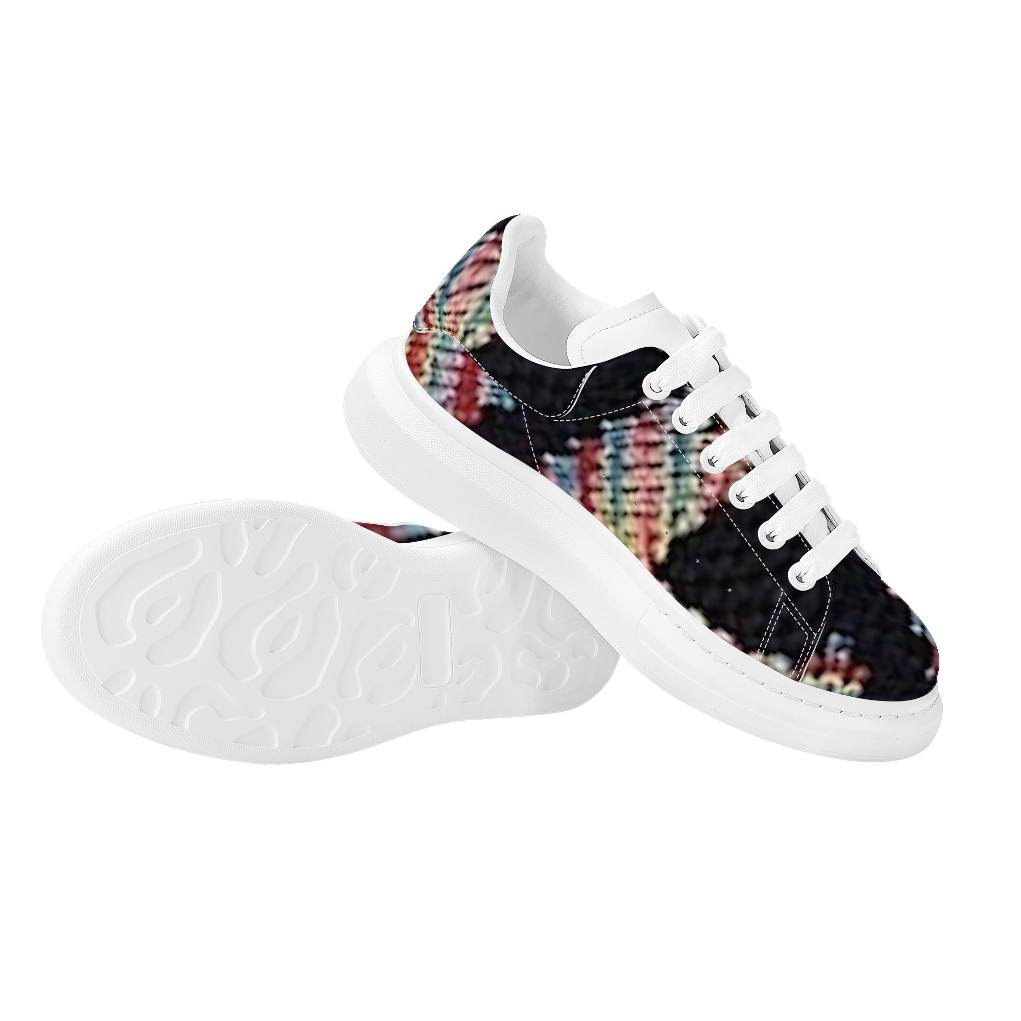 FZ Women's White Tongue Low Top Chunky Shoes - FZwear