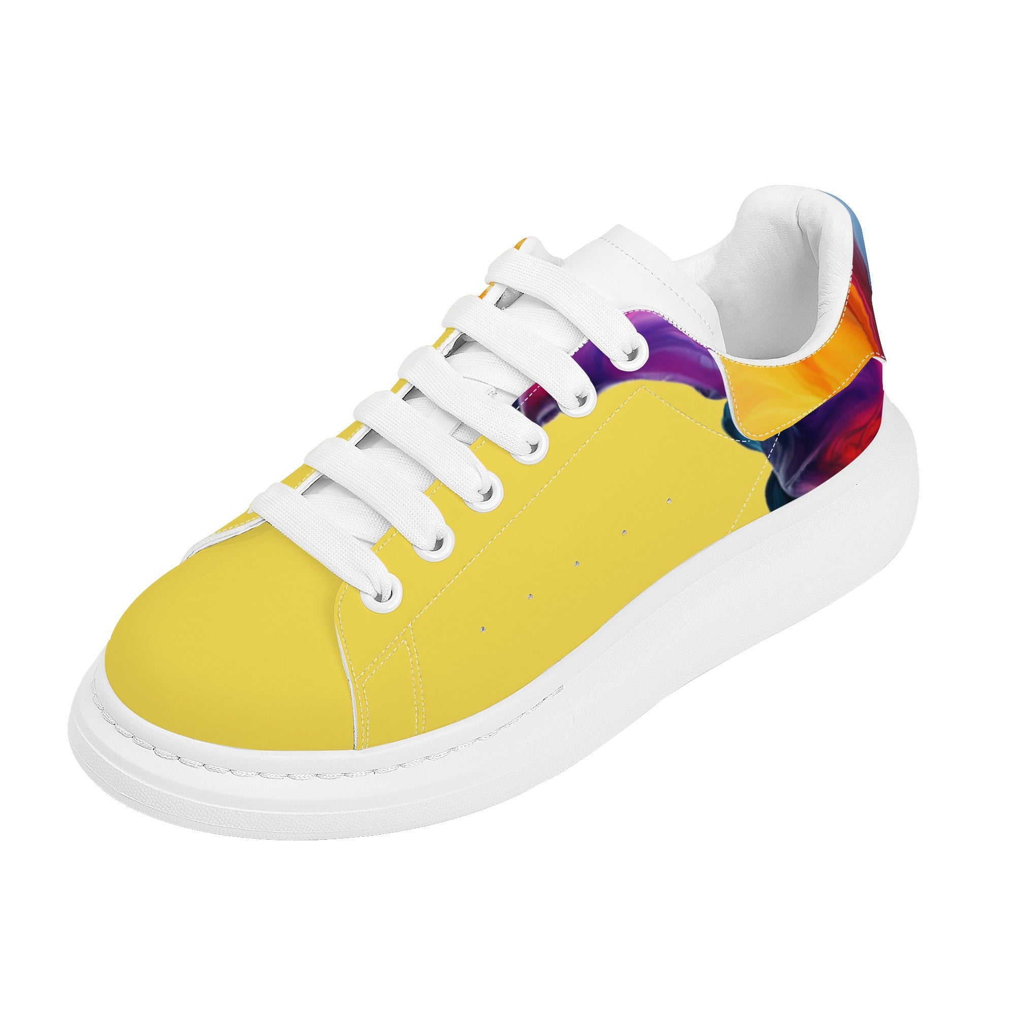 FZ Women's White Tongue Low Top Chunky Shoes - FZwear