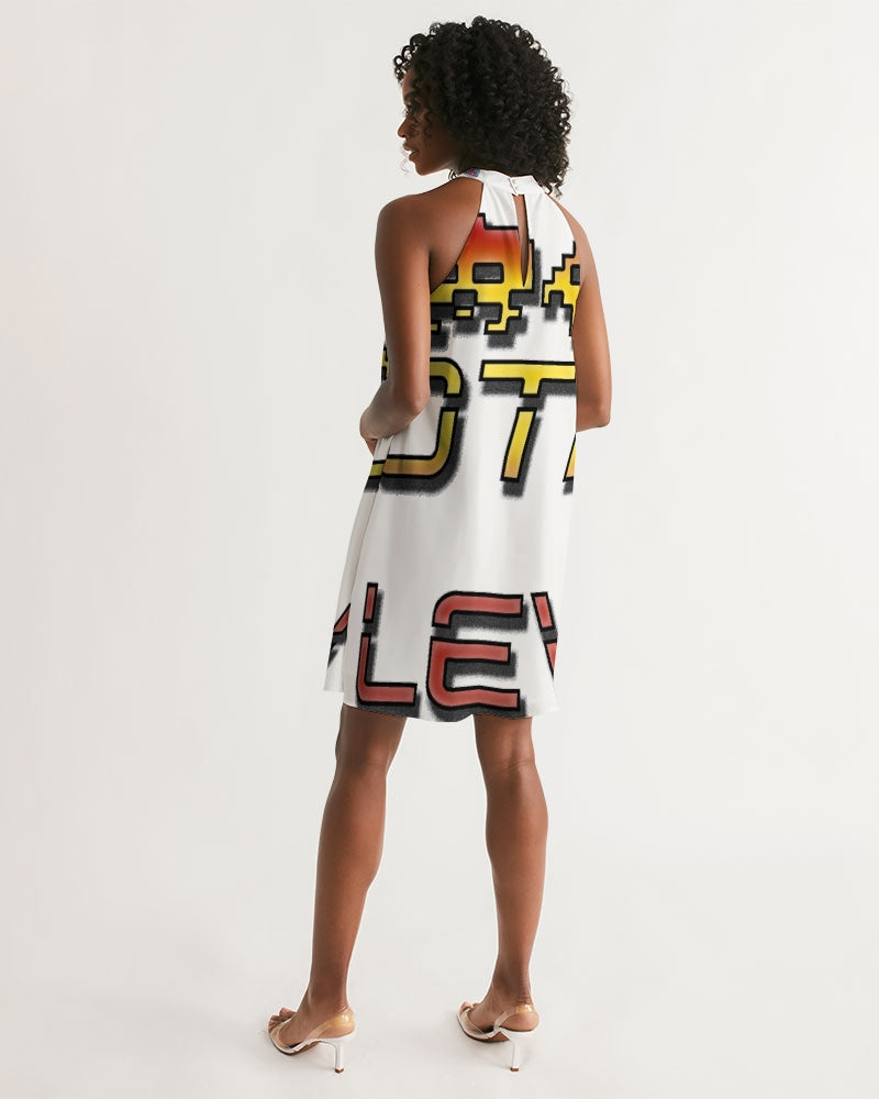 white flite women's halter dress