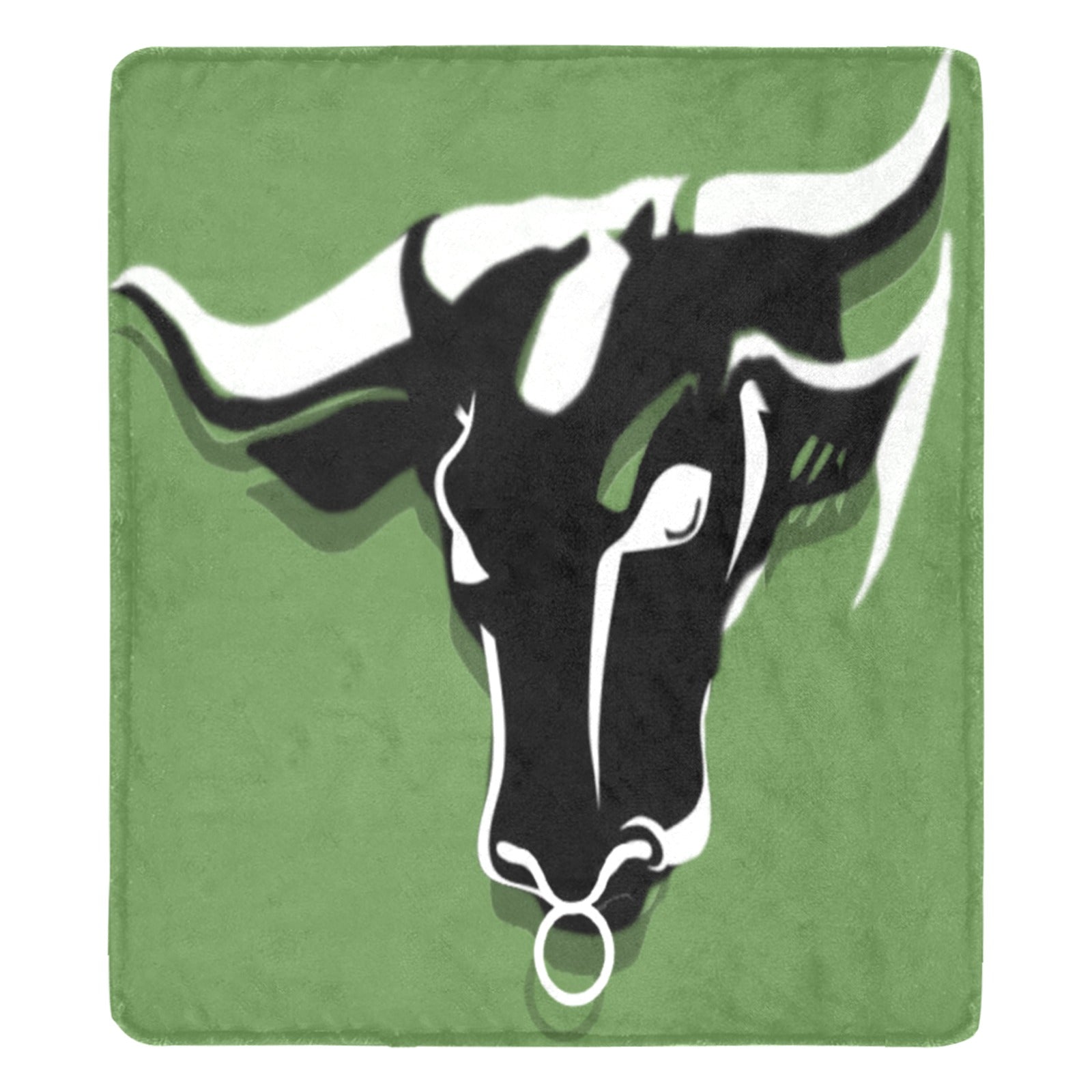 fz blanket bull (xl) one size / fz blanket - green ultra-soft micro fleece blanket 70"x80"
