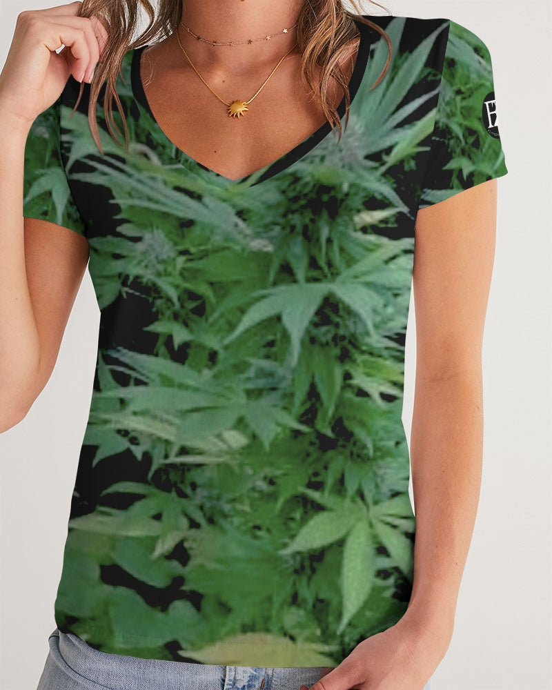 the bud - darker shade women's v-neck tee