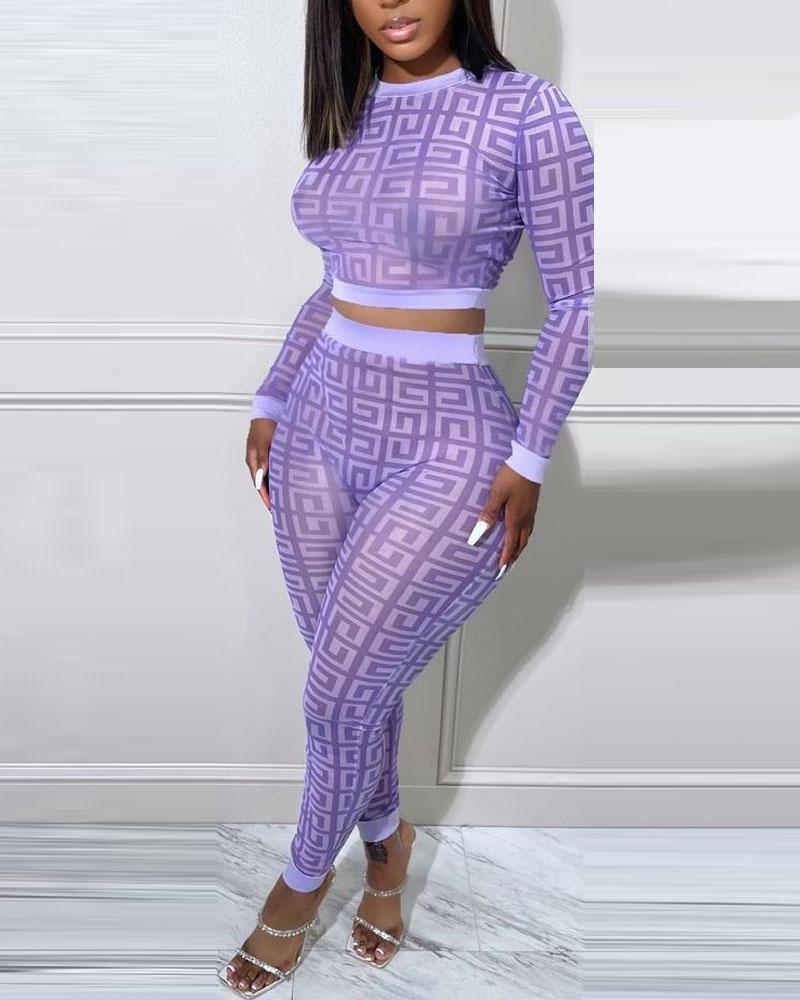 FZ Women's Geometric Print Pants Suit - FZwear