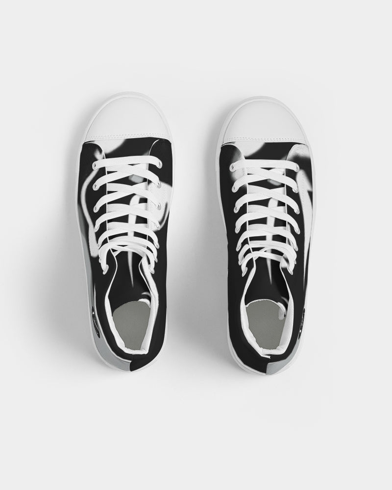 flying grey men's hightop canvas shoe