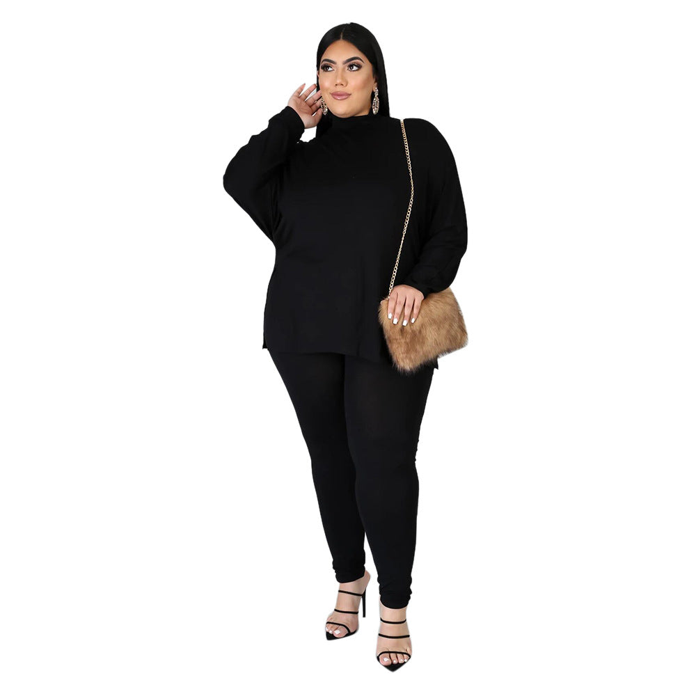 FZ Women's Plus Size Split Long-Sleeved Pants Suit - FZwear