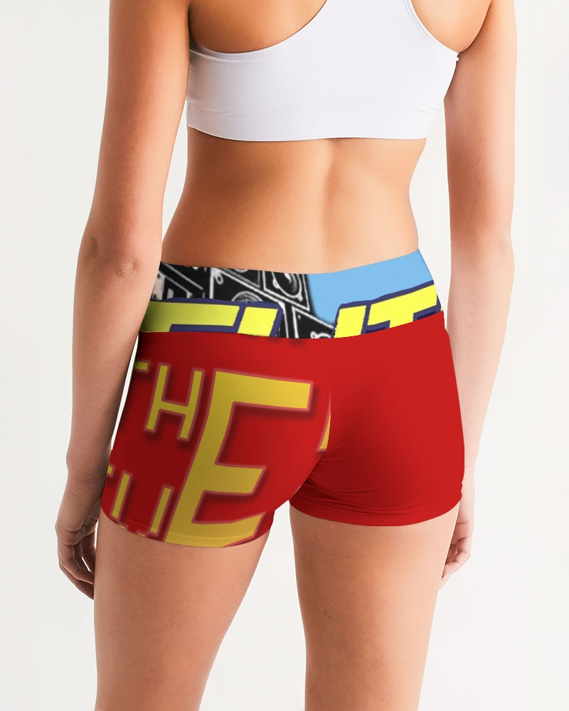 fire flite women's mid-rise yoga shorts