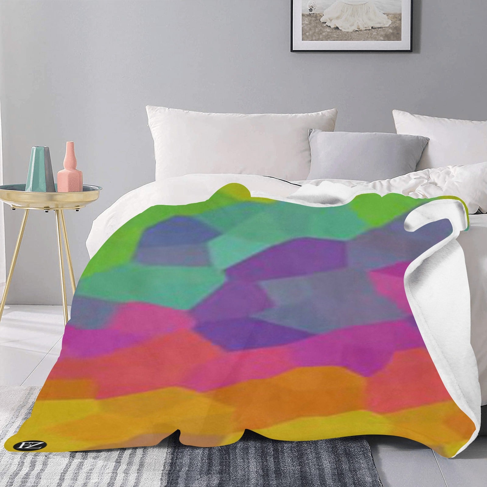 cozy thick blanket abstract ultra-soft micro fleece blanket 60"x80" (thick)