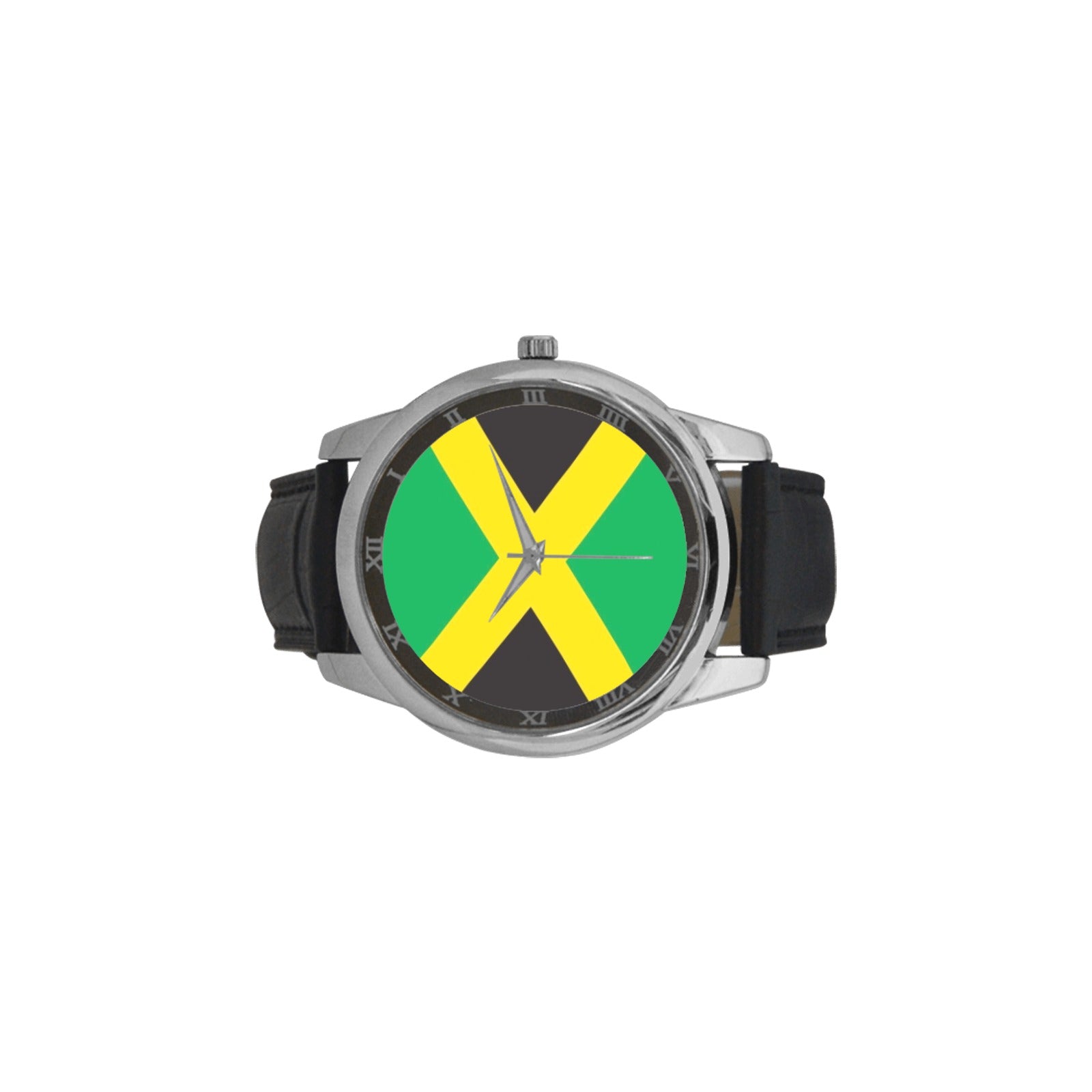 fz men's watch men's leather strap large dial watch (model 213)