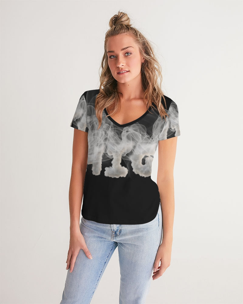 smoking the highest women's v-neck tee