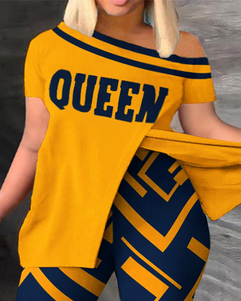 FZ Women's Plus Size Geometric Print Pants Suit - FZwear