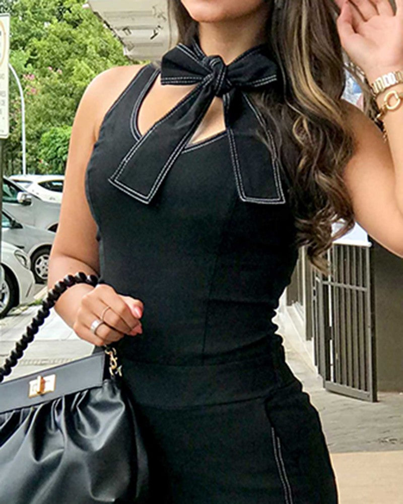 FZ Women's Contrast Piping Detail Jumpsuit - FZwear