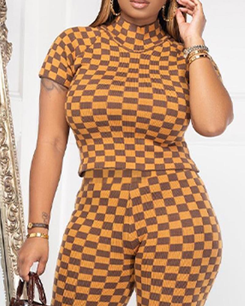 FZ Women's Plaid Print Pants Suit - FZwear