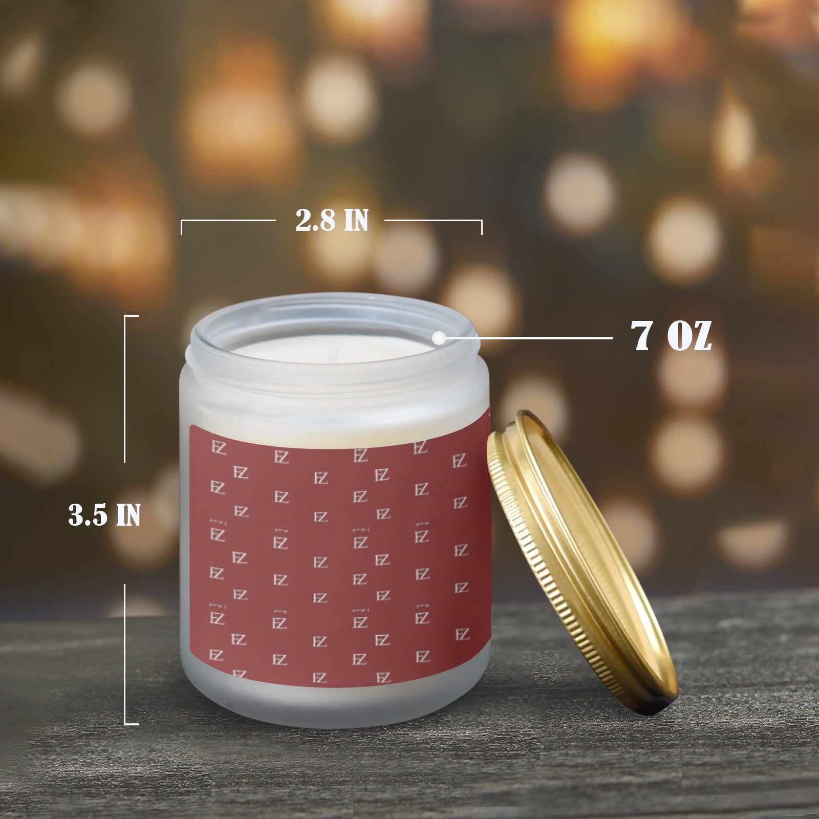 fz cented candles - burgundy custom scented candle (made in queen)