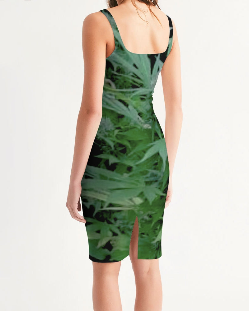 the bud - darker shade women's midi bodycon dress