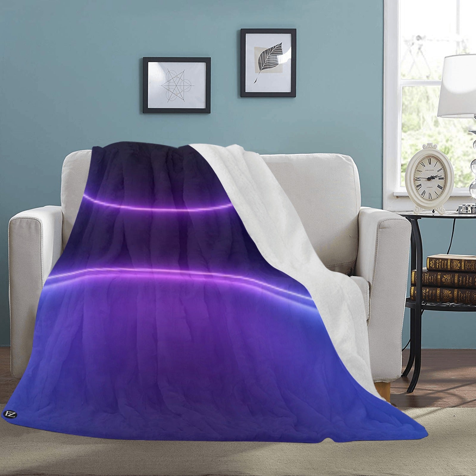 fz purple tye blanket ultra-soft micro fleece blanket 70"x80"