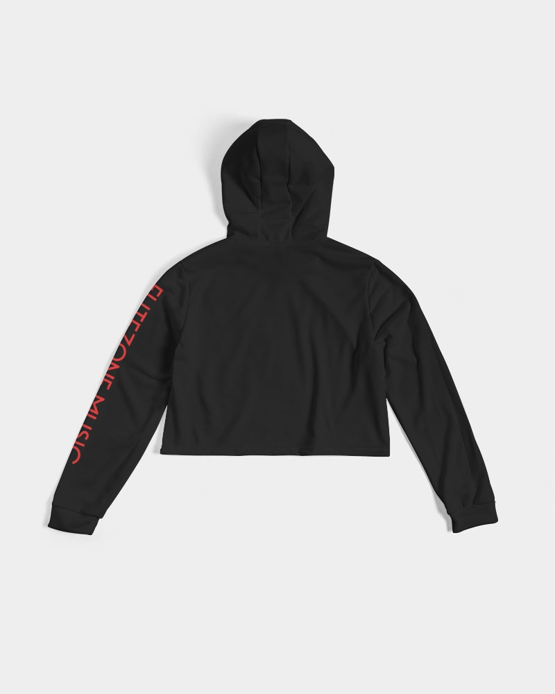 smokin black women's cropped hoodie