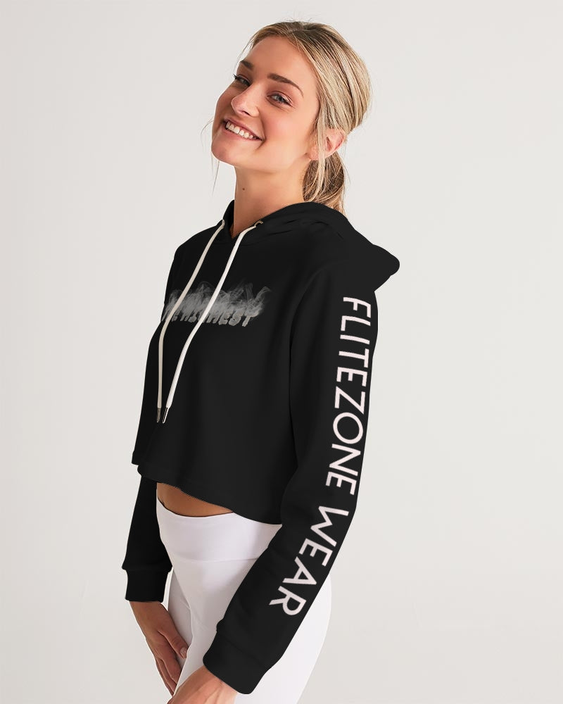 dark flite women's cropped hoodie
