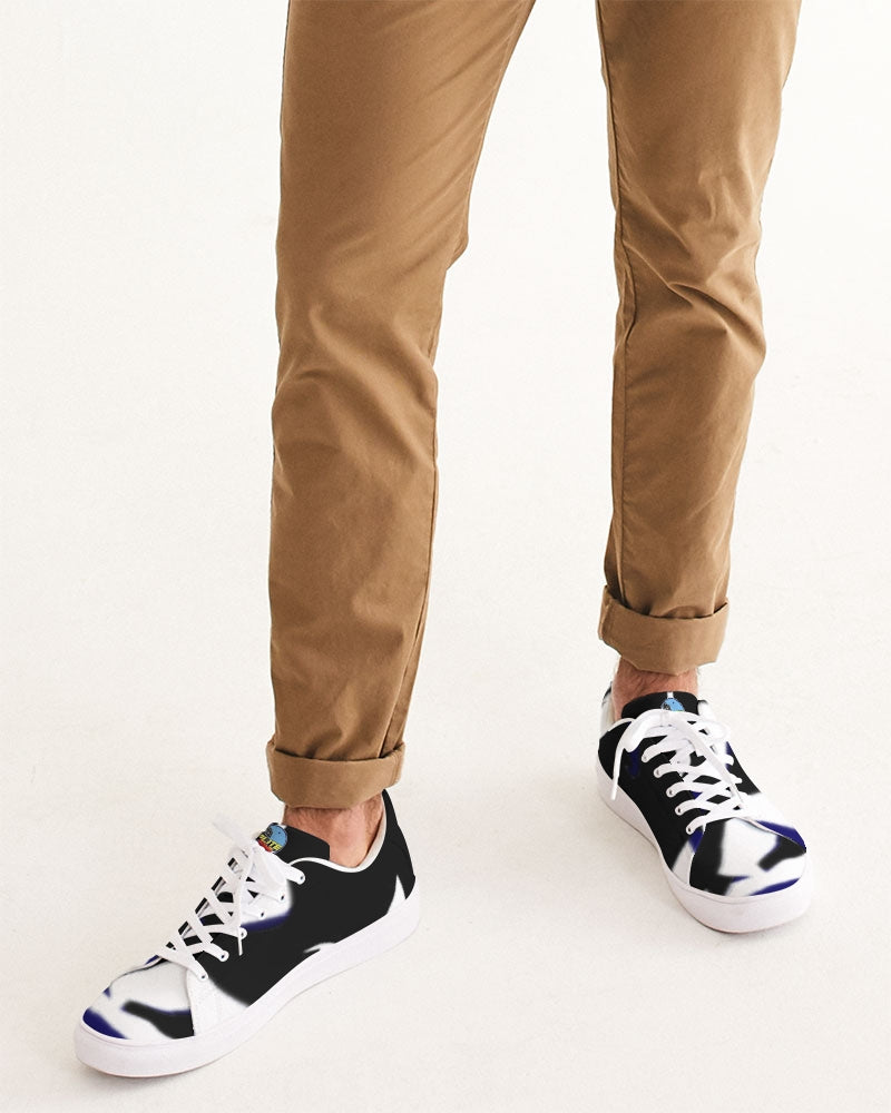 blue zone men's faux-leather sneaker