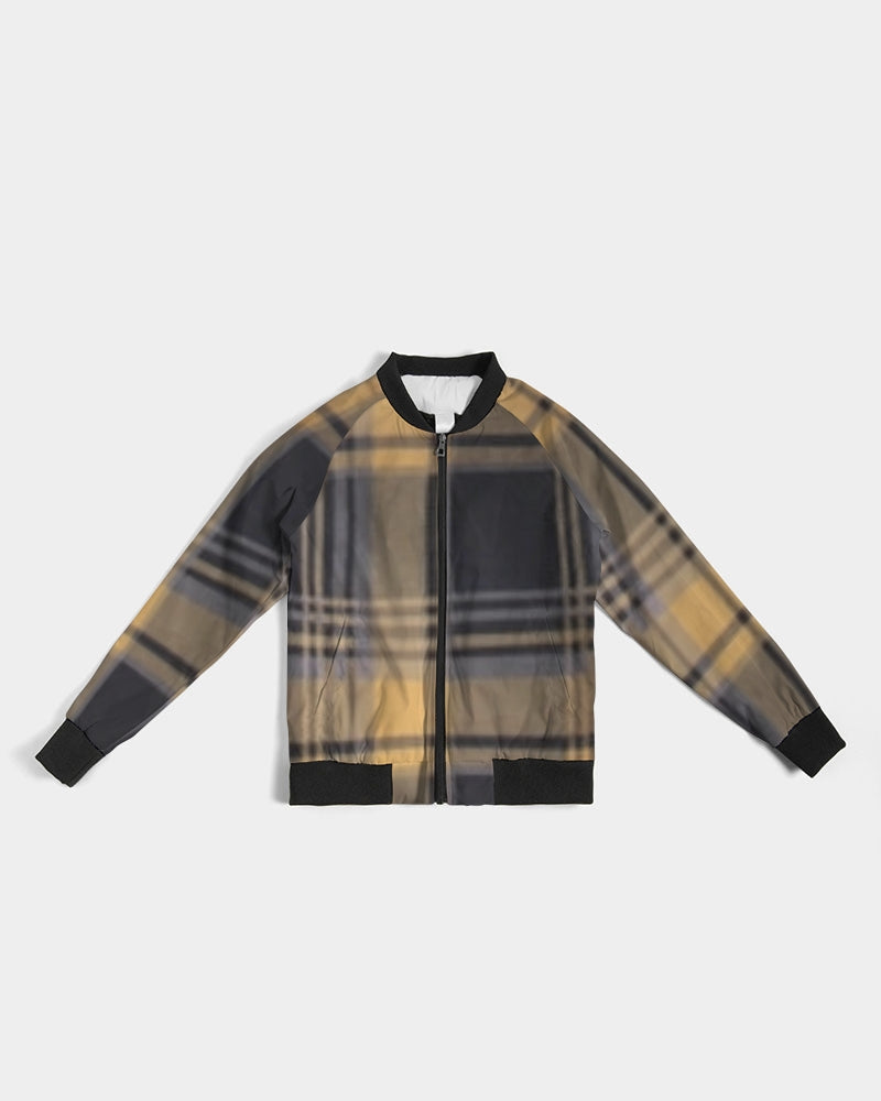 fz plaid women's bomber jacket