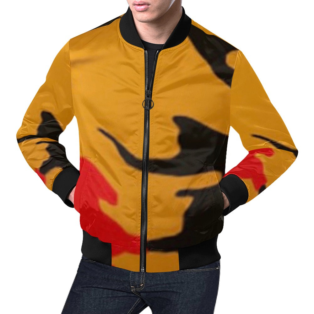 fz men's designer jacket- abstract men's all over print casual jacket (model h19)