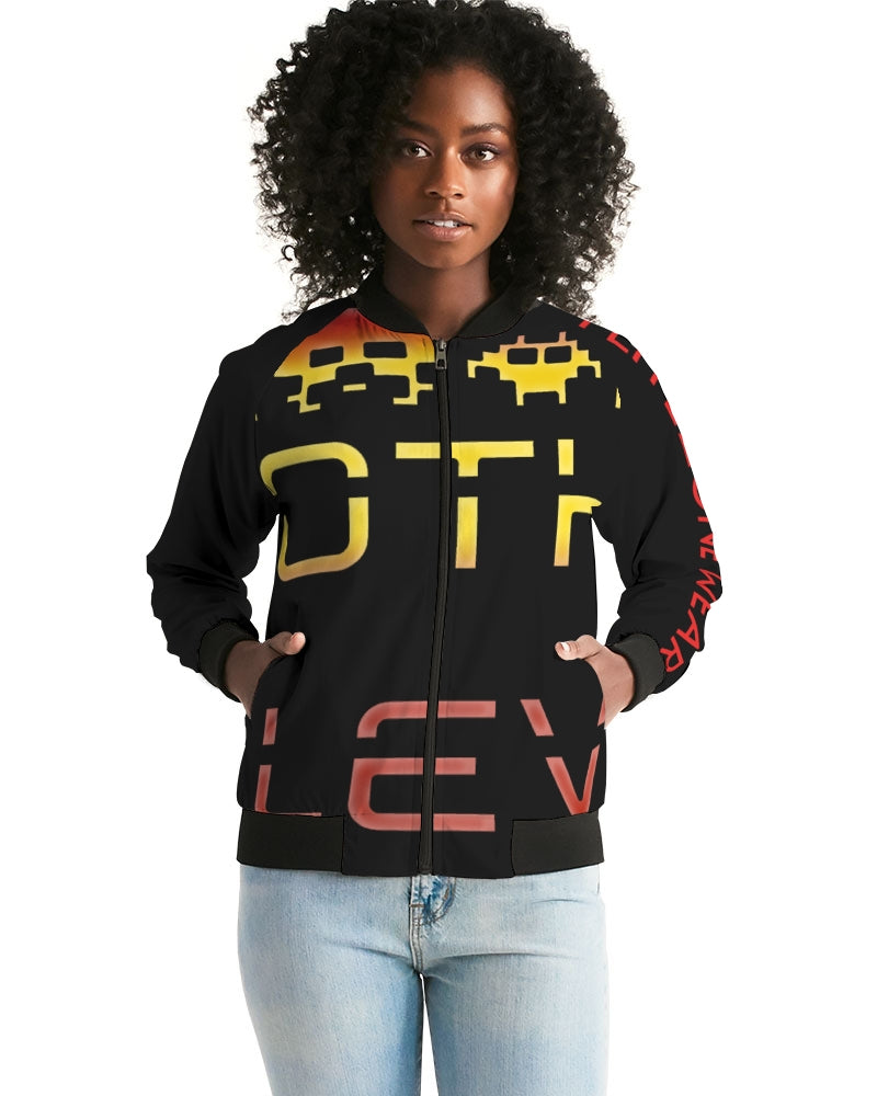 smokin black women's bomber jacket