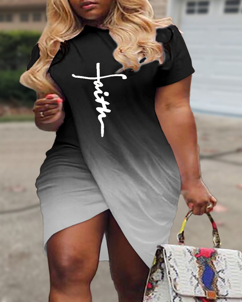 FZ Women's Plus Size Figure Print Warp Dress - FZwear