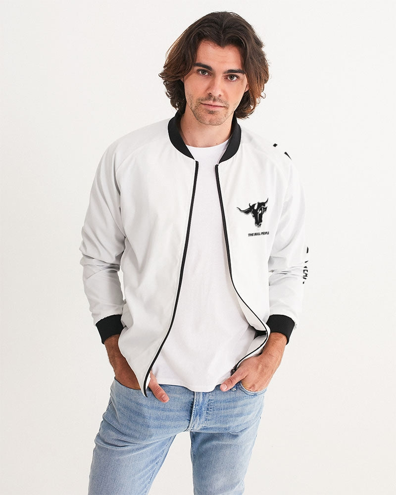 the white bull men's bomber jacket
