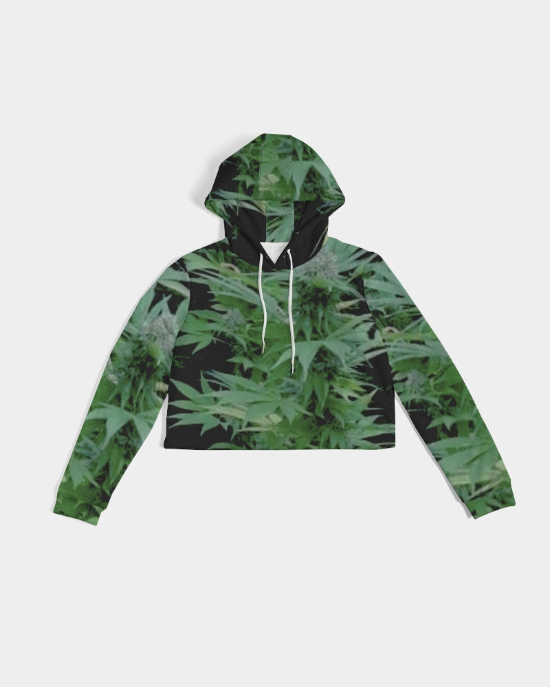 the bud - darker shade women's cropped hoodie
