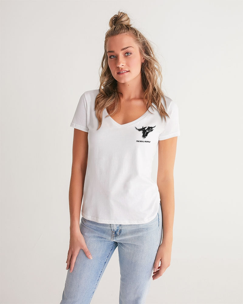 the white bull women's v-neck tee
