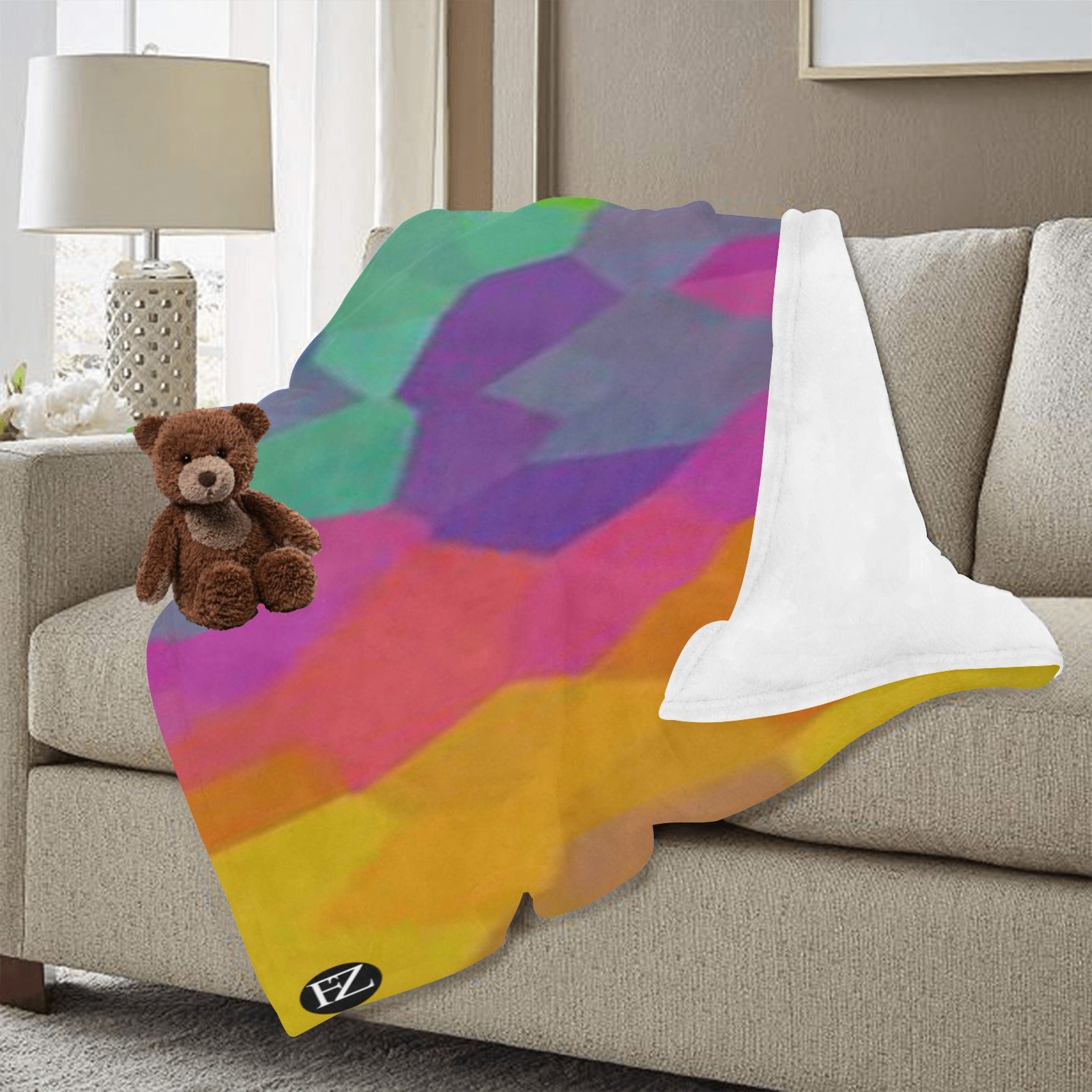 cozy thick blanket abstract ultra-soft micro fleece blanket 60"x80" (thick)