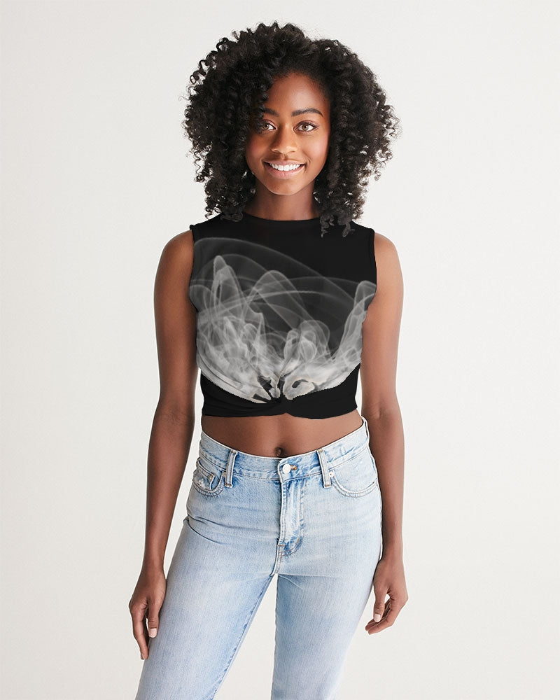 smoking the highest women's twist-front tank